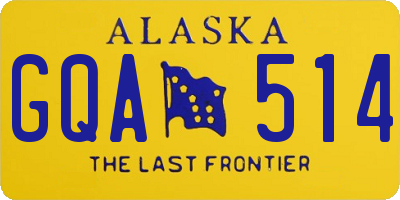 AK license plate GQA514