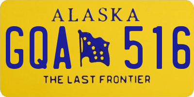 AK license plate GQA516