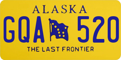 AK license plate GQA520
