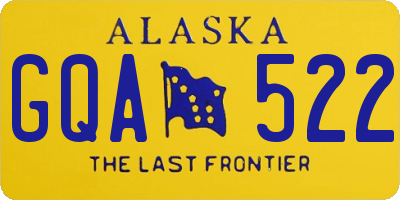 AK license plate GQA522