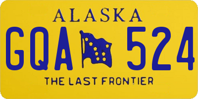 AK license plate GQA524