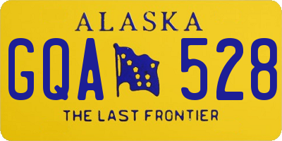 AK license plate GQA528