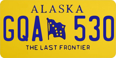 AK license plate GQA530