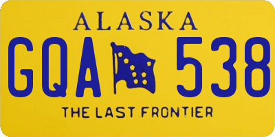 AK license plate GQA538