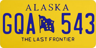 AK license plate GQA543