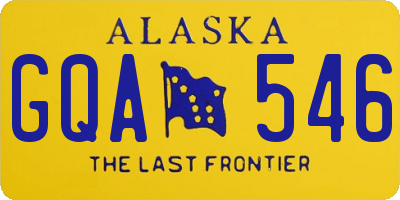 AK license plate GQA546