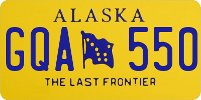 AK license plate GQA550