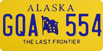 AK license plate GQA554
