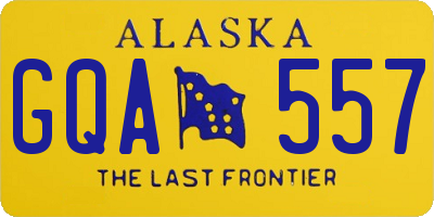 AK license plate GQA557