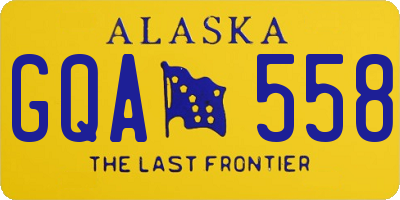 AK license plate GQA558