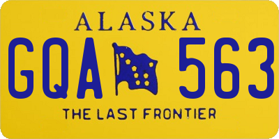 AK license plate GQA563