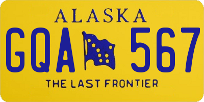 AK license plate GQA567