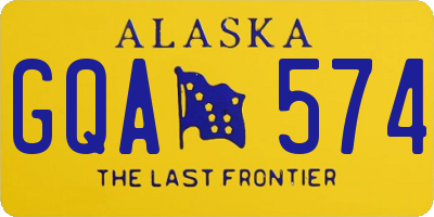 AK license plate GQA574