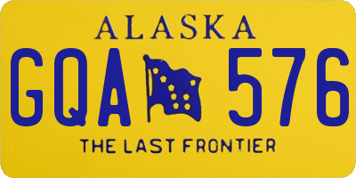 AK license plate GQA576