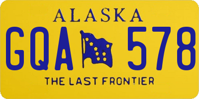 AK license plate GQA578