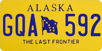 AK license plate GQA592