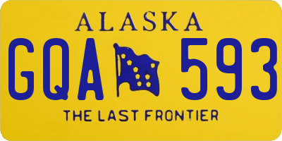 AK license plate GQA593