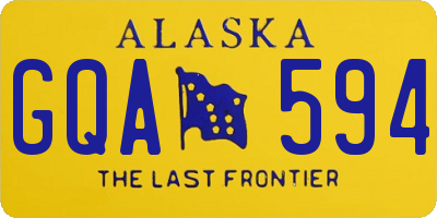 AK license plate GQA594