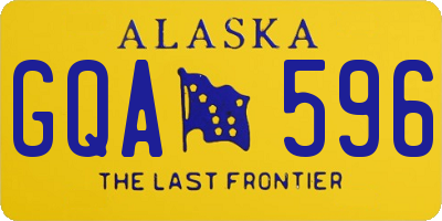 AK license plate GQA596
