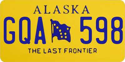 AK license plate GQA598