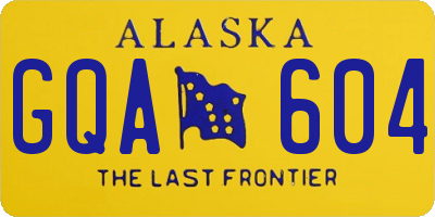 AK license plate GQA604