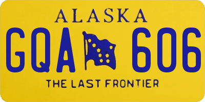 AK license plate GQA606