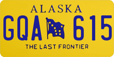 AK license plate GQA615