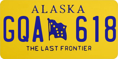 AK license plate GQA618