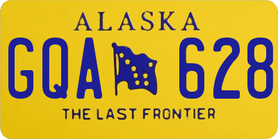 AK license plate GQA628