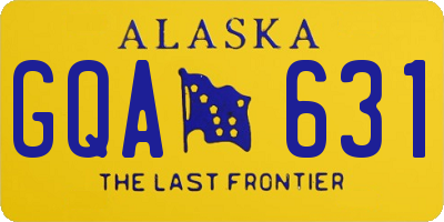 AK license plate GQA631