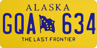 AK license plate GQA634