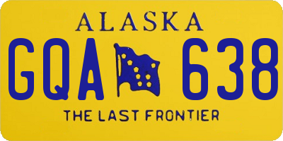 AK license plate GQA638