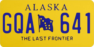 AK license plate GQA641