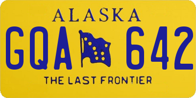 AK license plate GQA642