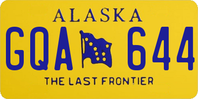 AK license plate GQA644
