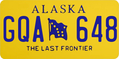 AK license plate GQA648