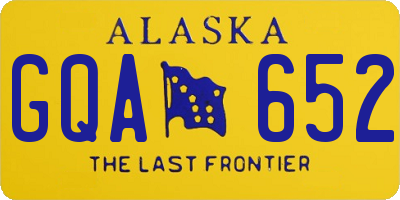 AK license plate GQA652