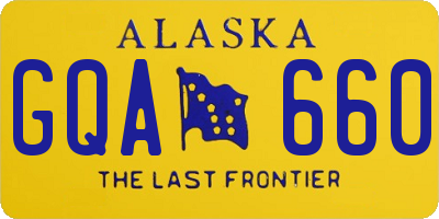 AK license plate GQA660