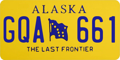 AK license plate GQA661