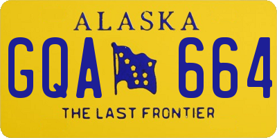 AK license plate GQA664