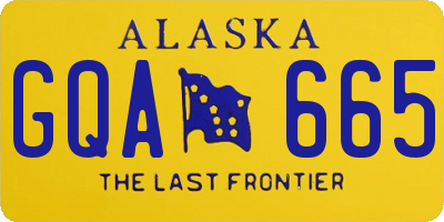 AK license plate GQA665