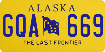AK license plate GQA669