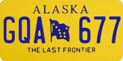 AK license plate GQA677