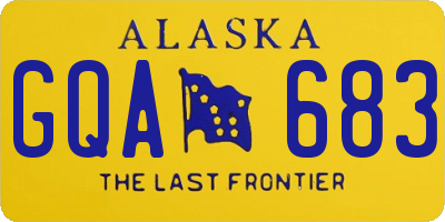AK license plate GQA683
