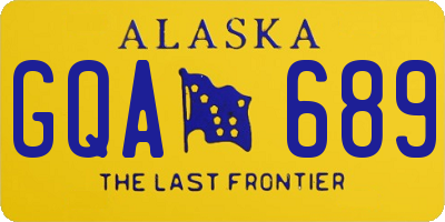 AK license plate GQA689