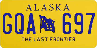 AK license plate GQA697