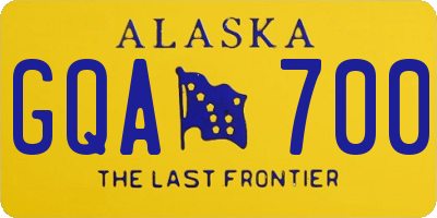 AK license plate GQA700