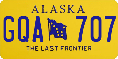 AK license plate GQA707