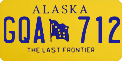 AK license plate GQA712