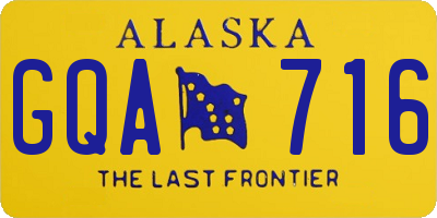 AK license plate GQA716